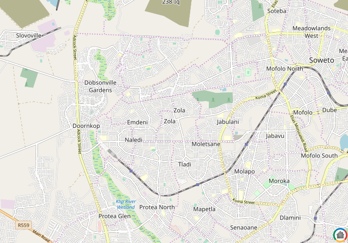 Map location of Zola